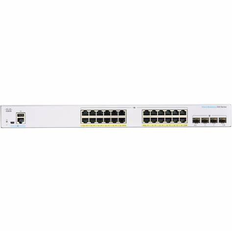 Cisco CBS350-24P-4G 24-Port PoE+ Managed Switch