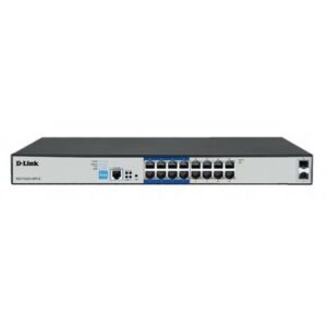 D-Link DGS-F1210-18PS 16-Port Gigabit Long Range PoE+ Smart Switch with 2 SFP