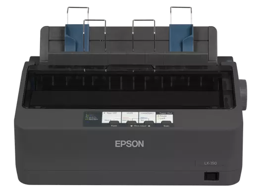 Epson LX-350 dot matrix printer with USB and parallel connectivity, 9-pin printing technology, and long ribbon life for reliable office use in Kenya.