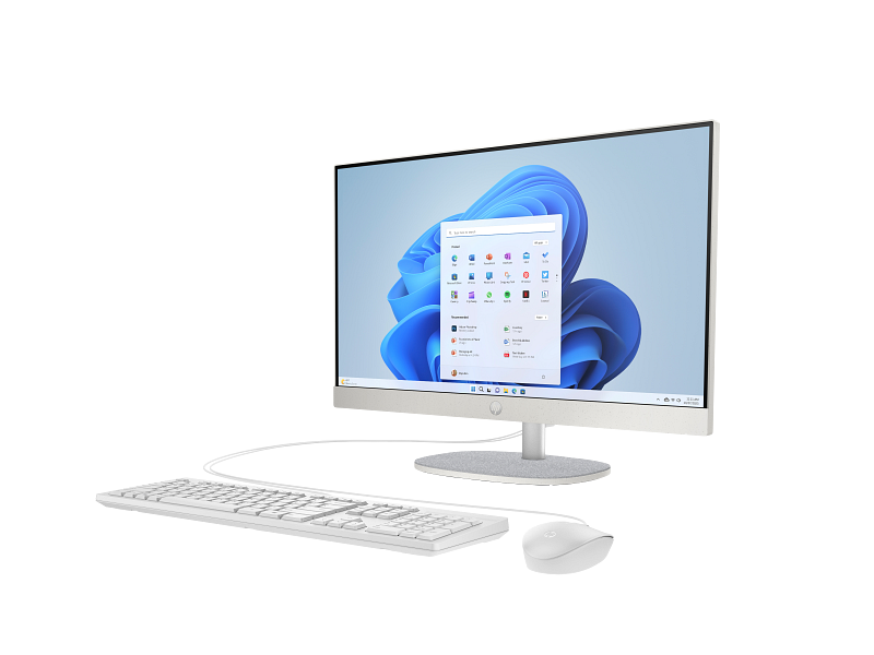 HP All-in-One 24-cr1006nh PC – Intel Core Ultra 5, 16GB DDR5, 512GB SSD, 23.8" FHD Touch, Shell White - Image 3