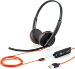 Poly Blackwire 3225 Stereo USB-C Headset with 3.5mm Jack + USB-C/A Adapter – Noise-Canceling, UC-Ready - Image 2