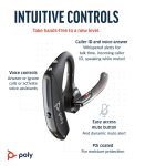 Poly Voyager 5200 UC Bluetooth Headset with USB-A Dongle – Noise-Canceling Mic, Charging Case - Image 5