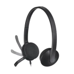 Logitech H340 USB Headset – Comfortable Wired Stereo Headset with Noise-Cancelling Mic