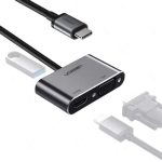 UGREEN CM162 4-in-1 USB-C to HDMI VGA USB 3.0 Adapter with 100W PD – Space Gray (50505)