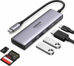 UGREEN CM511 6-in-1 USB-C Docking Station – 3x USB 3.0, SD/TF Card Reader, 100W PD Power Converter