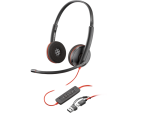 Poly Blackwire 3220 Stereo USB-C Headset with USB-C/A Adapter – Noise-Canceling, Plug-and-Play, PC/Mac Compatible (8X228A6) - Image 2